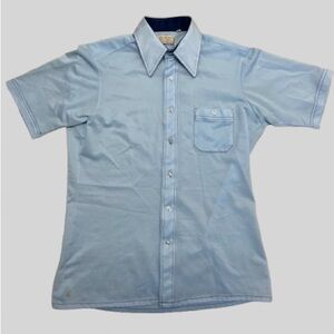 Light Blue Men's Casual Button Down Shirt
